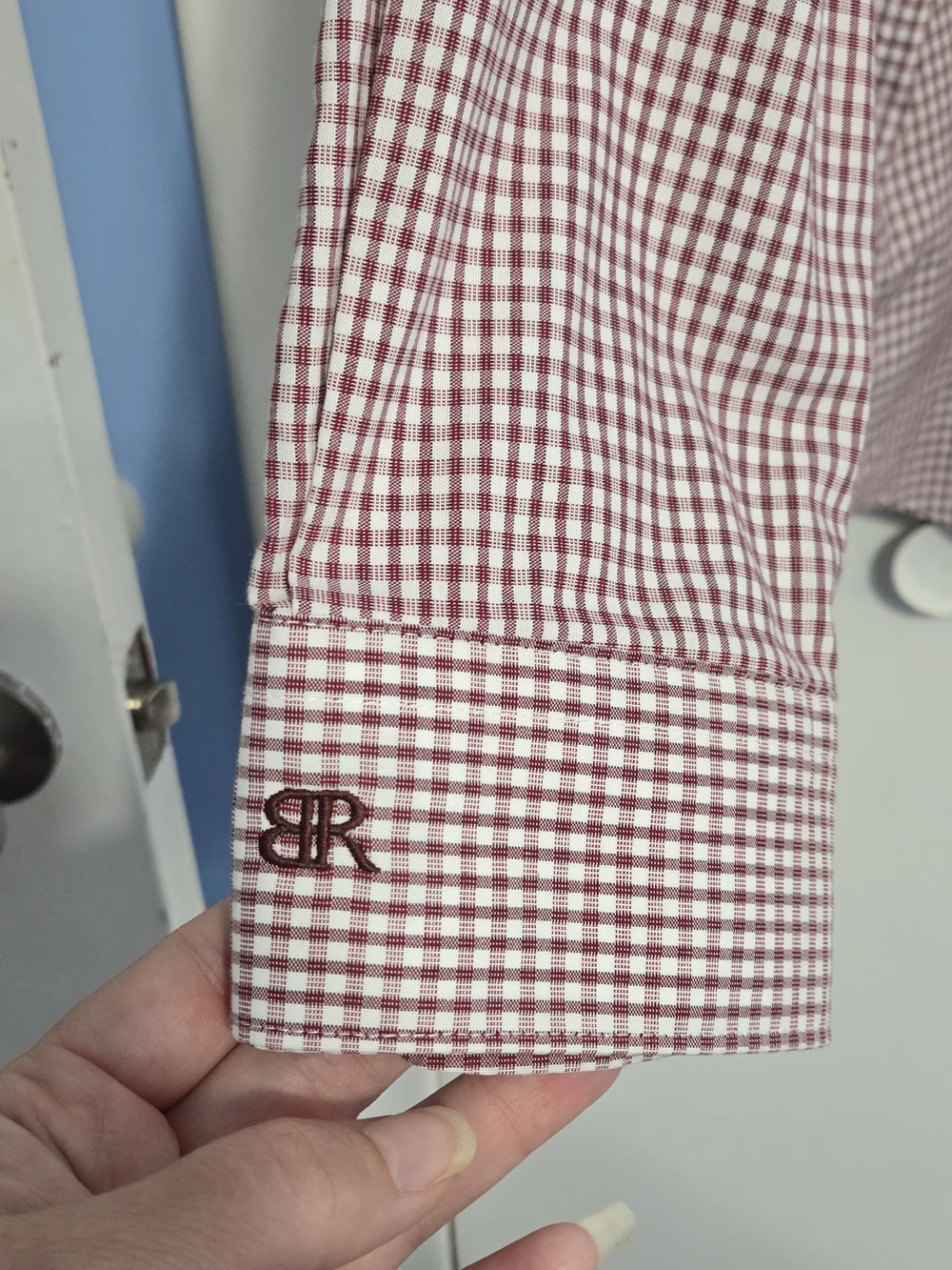 Banana Republic XXL Red Gingham Check 100% Cotton Button Front Shirt